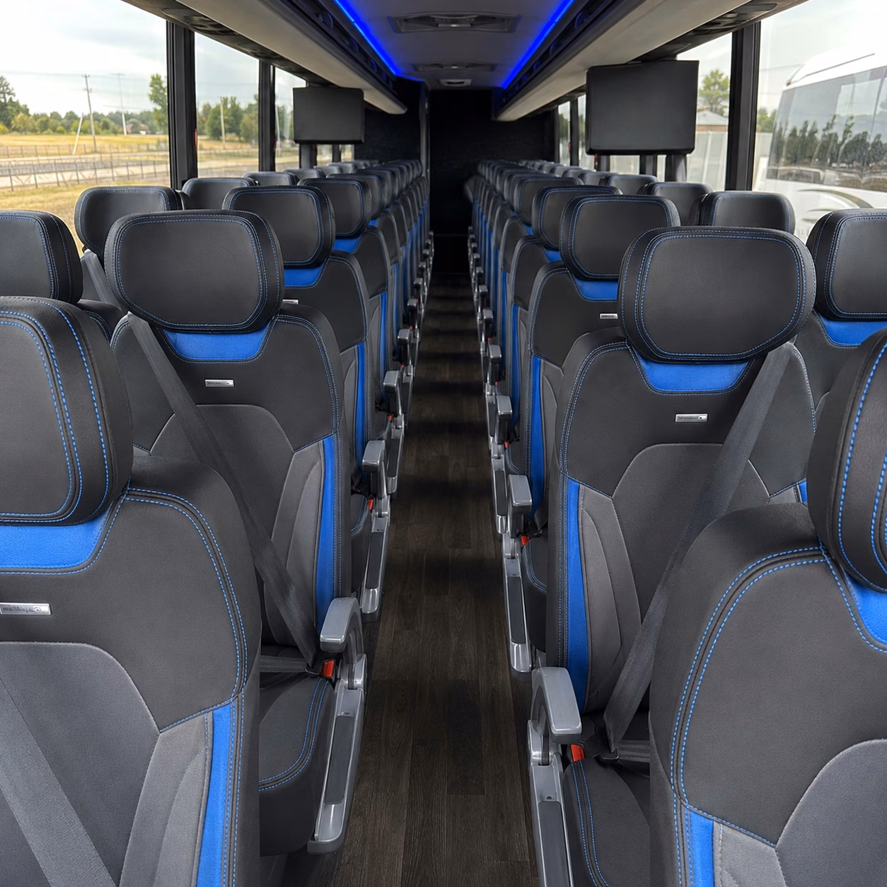 roseville charter bus inside